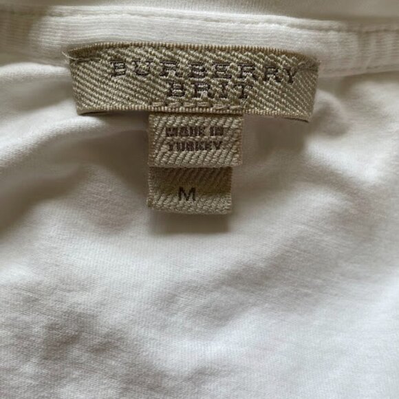 Burberry Brit | Classic White Cotton Tee | Size M | Used - Picture 3 of 3